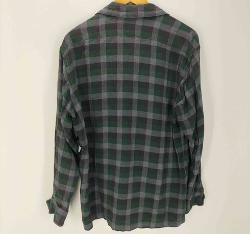 50-60S 開襟 オープンカラー ダブル フラップ ポケット L/S チェック ボード ボックス シャツ 襟芯 VINTAGE ヴィンテージ メンズ
