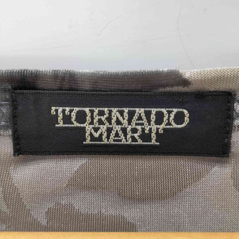 トルネードマート TORNADO MART 00S 総柄 フラワー プリント ベロア ベルベット シアー シースルー カットソー セカンドスキン Y2K archive アーカイブ メンズ