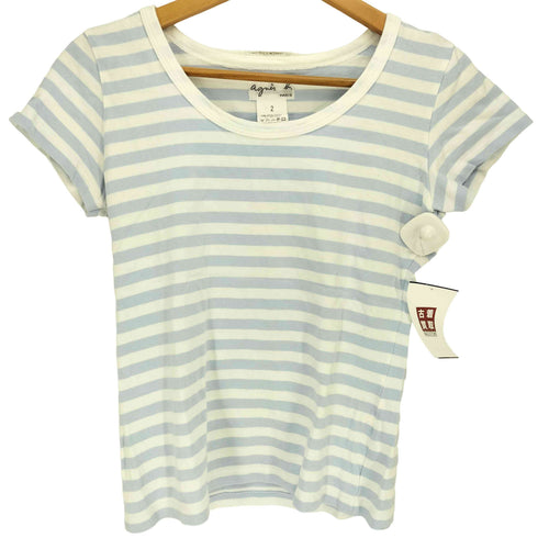 アニエスベー agnes b. クルーネック S/S ボーダー Tシャツ レディース US:0-2
