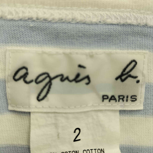 アニエスベー agnes b. クルーネック S/S ボーダー Tシャツ レディース US:0-2
