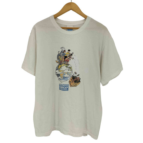 YAZ BEK 90-00s JE SOUTIENS HAND INTERNATIONAL フロントプリント Tシャツ メンズ import:L