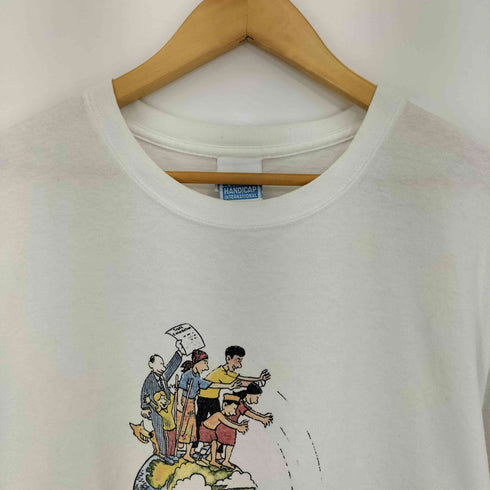 YAZ BEK 90-00s JE SOUTIENS HAND INTERNATIONAL フロントプリント Tシャツ メンズ import:L
