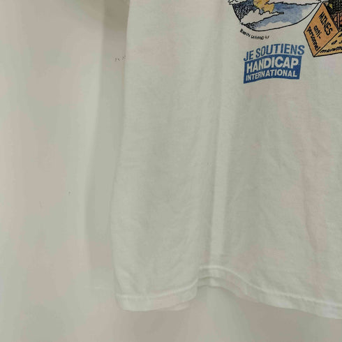 YAZ BEK 90-00s JE SOUTIENS HAND INTERNATIONAL フロントプリント Tシャツ メンズ import:L