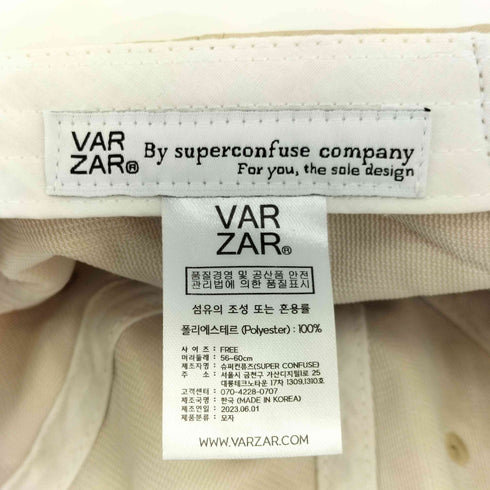バザール VARZAR スタッズロゴ オーバーフィット ボールキャップ レディース