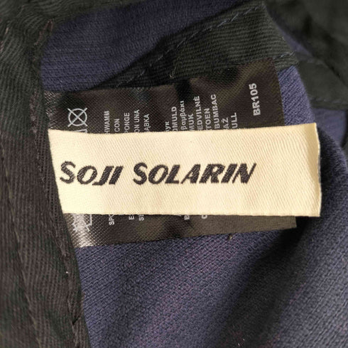 SOJI SOLARIN コーデュロイ 刺繍 キャップ メンズ