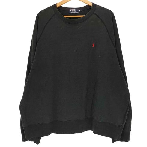 ポロバイラルフローレン Polo by RALPH LAUREN 90s ポニー刺繍 ラグラン クルーネック スウェット トレーナー メンズ 4L