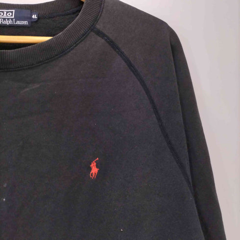 ポロバイラルフローレン Polo by RALPH LAUREN 90s ポニー刺繍 ラグラン クルーネック スウェット トレーナー メンズ 4L