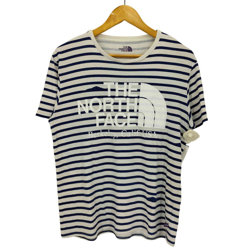 ノースフェイスパープルレーベル THE NORTH FACE PURPLE LABEL ロゴ プリント ボーダー クルーネック Tシャツ メンズ import:L