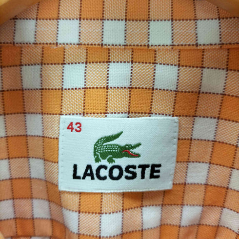 ラコステ LACOSTE チェック BDシャツ メンズ 43