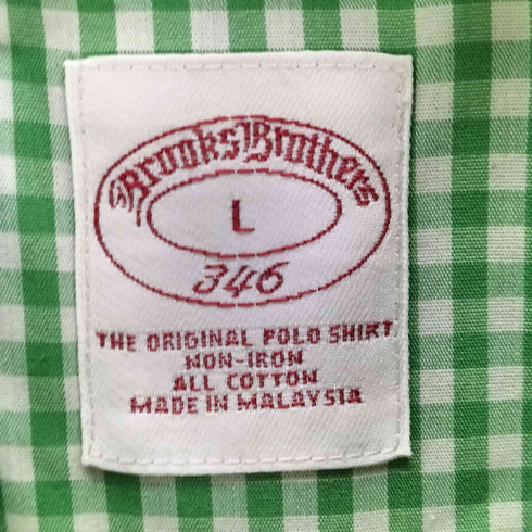 ブルックスブラザーズ BROOKS BROTHERS 346 ギンガムチェック BDシャツ メンズ import:L