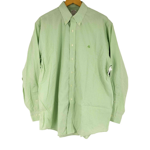 ブルックスブラザーズ BROOKS BROTHERS 1818 ゴールデンフリース オックスフォード ギンガムチェック BDシャツ メンズ import:L