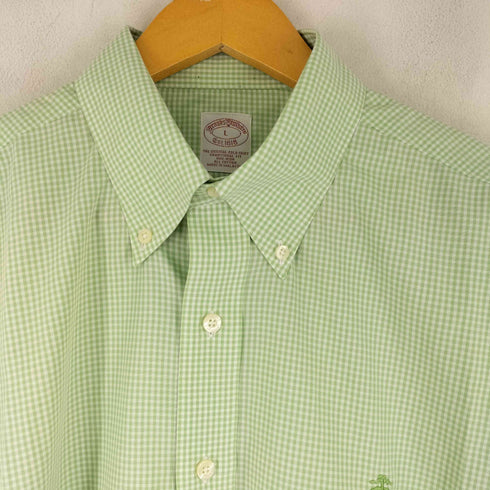 ブルックスブラザーズ BROOKS BROTHERS 1818 ゴールデンフリース オックスフォード ギンガムチェック BDシャツ メンズ import:L