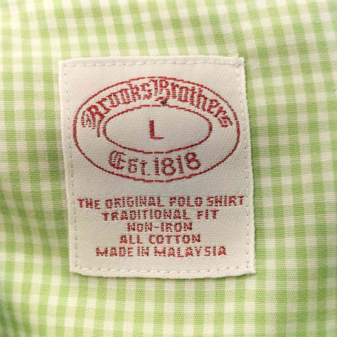 ブルックスブラザーズ BROOKS BROTHERS 1818 ゴールデンフリース オックスフォード ギンガムチェック BDシャツ メンズ import:L