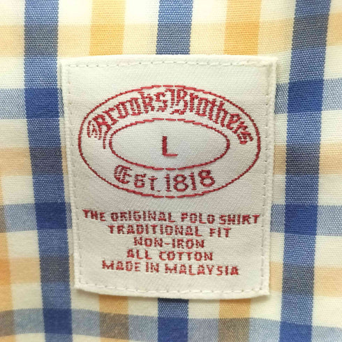 ブルックスブラザーズ BROOKS BROTHERS 1818 チェック BDシャツ メンズ import:L