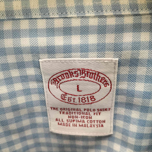 ブルックスブラザーズ BROOKS BROTHERS 1818 ゴールデンフリース オックスフォード ギンガムチェック BDシャツ メンズ import:L