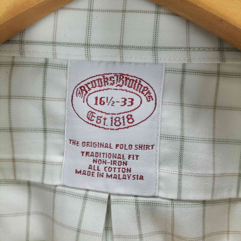 ブルックスブラザーズ BROOKS BROTHERS 1818 オックスフォード チェック BDシャツ メンズ import:L