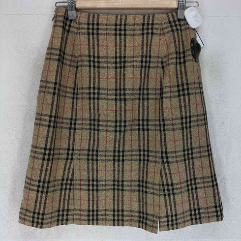 バーバリーブルーレーベル BURBERRY BLUE LABEL ノバチェック シルク100 ミニスカート レディース JPN:38