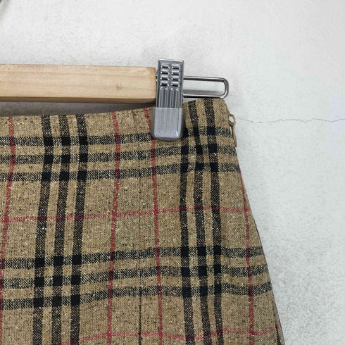 バーバリーブルーレーベル BURBERRY BLUE LABEL ノバチェック シルク100 ミニスカート レディース JPN:38