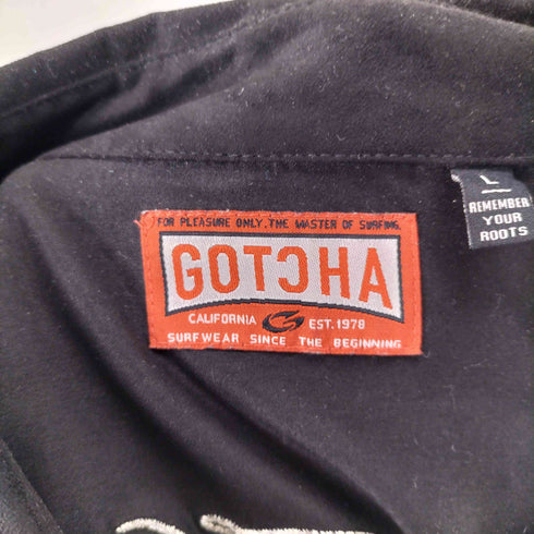 ガッチャ GOTCHA Y2K 撥水 ストレッチ ポリスウェード イーグル シャツ メンズ import:L