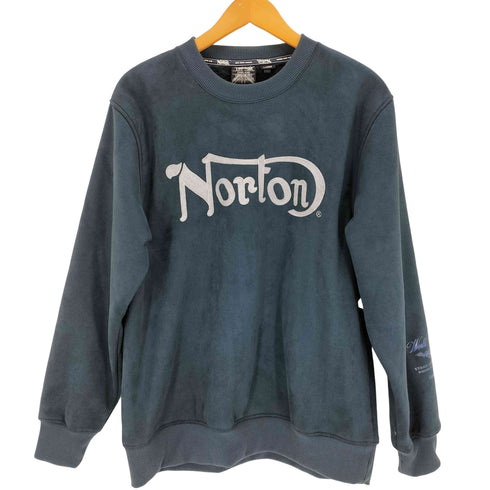 ノートン NORTON フェイクスウェードチェーン刺繍ロゴトレーナー メンズ import:L