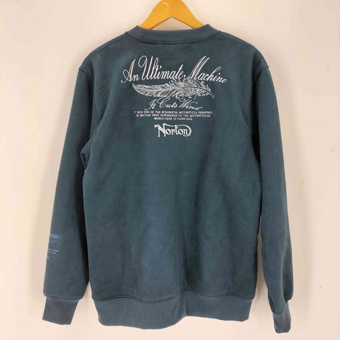 ノートン NORTON フェイクスウェードチェーン刺繍ロゴトレーナー メンズ import:L