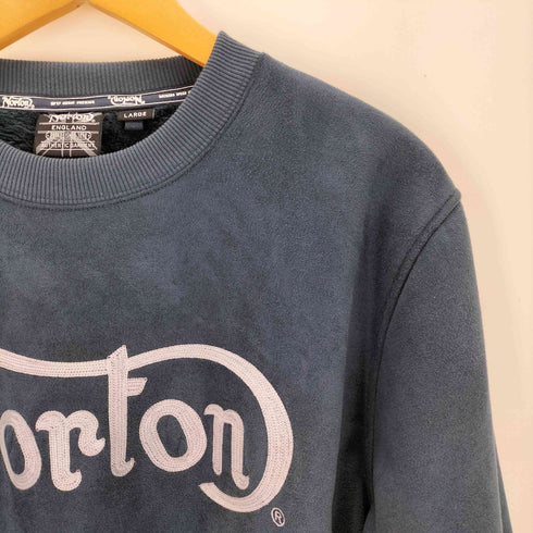 ノートン NORTON フェイクスウェードチェーン刺繍ロゴトレーナー メンズ import:L