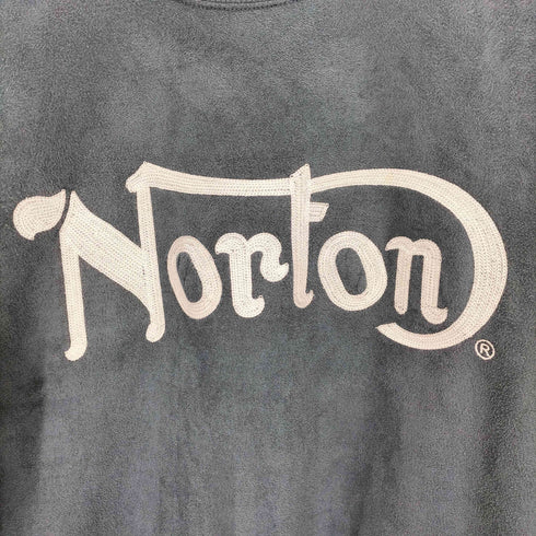 ノートン NORTON フェイクスウェードチェーン刺繍ロゴトレーナー メンズ import:L