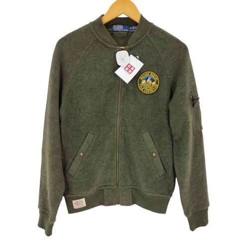ポロバイラルフローレン Polo by RALPH LAUREN Brushed Fleece Bomber Jacket ワッペン ブラッシュド フリース ボンバージャケット メンズ XS
