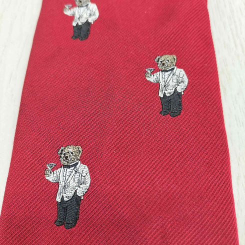 ポロラルフローレン POLO RALPH LAUREN ポロベア 刺繍 シルクネクタイ メンズ