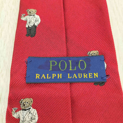 ポロラルフローレン POLO RALPH LAUREN ポロベア 刺繍 シルクネクタイ メンズ