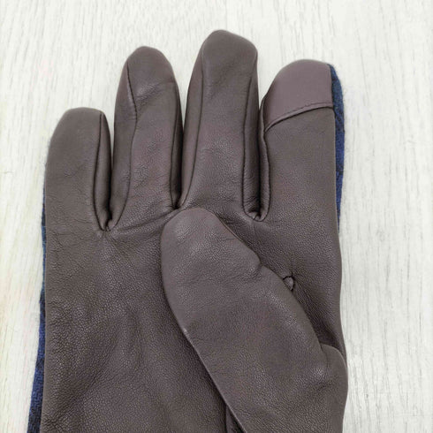 ポロラルフローレン POLO RALPH LAUREN Wool & Leather Insulated Touch Gloves ウール レザー ブラックウォッチ グローブ 手袋 メンズ M