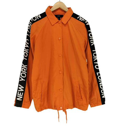 フォーエバー21 FOREVER 21 袖ロゴコーチジャケット レディース import:S
