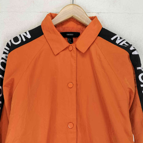 フォーエバー21 FOREVER 21 袖ロゴコーチジャケット レディース import:S