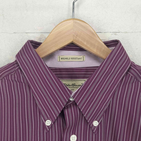 エディーバウアー Eddie Bauer ボタンダウンロングスリーブストライプシャツ メンズ JPN:XL
