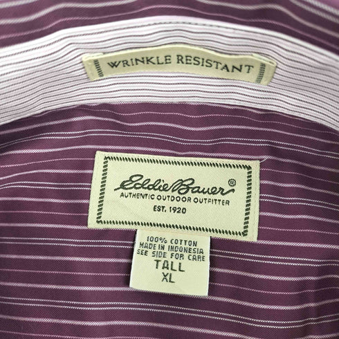 エディーバウアー Eddie Bauer ボタンダウンロングスリーブストライプシャツ メンズ JPN:XL