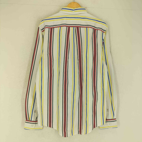 トミーヒルフィガー TOMMY HILFIGER ロゴ刺繍 ストライプ 長袖 ボタンダウンシャツ メンズ L