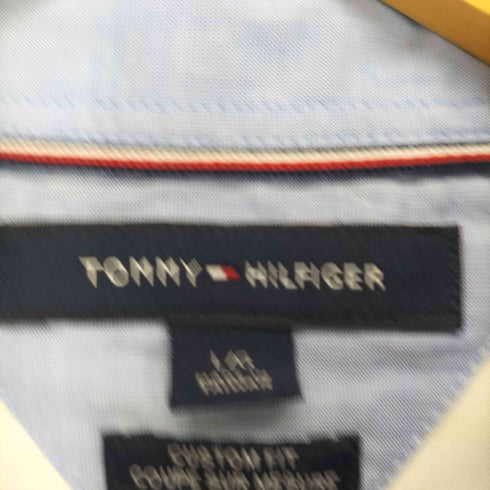 トミーヒルフィガー TOMMY HILFIGER ロゴ刺繍 ストライプ 長袖 ボタンダウンシャツ メンズ L