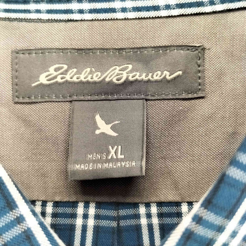 エディーバウアー Eddie Bauer ボタンダウン チェック ロングスリーブシャツ メンズ JPN:XL