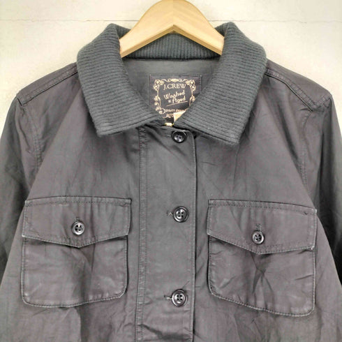 ジェイクルー J.CREW WASHED&AGED ユーティリティジャケット CONMERジップ レディース JPN:L