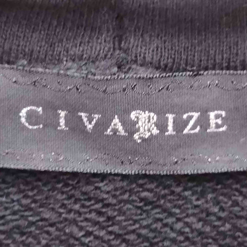 シヴァーライズ CIVARIZE ダブルジップ 切替 スウェット ロング パーカー Y2K メンズ