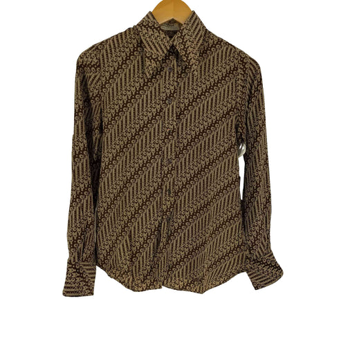 ジャンニキャリーニ GIANNI CHIARINI 70S reviVal by GIANNI CHIARINI リバイバル バイ ジャンニキャリーニ ピュアシルク100 総柄シャツ レディース 44