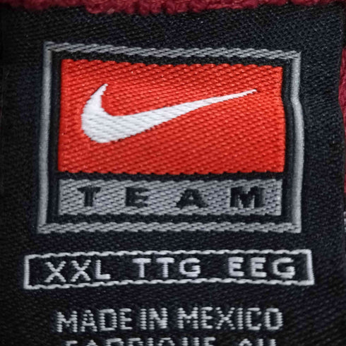 ナイキ NIKE 00S メキシコ製 スウッシュ ロゴ 前Vガゼット クルーネック スウェット メンズ import:XXL