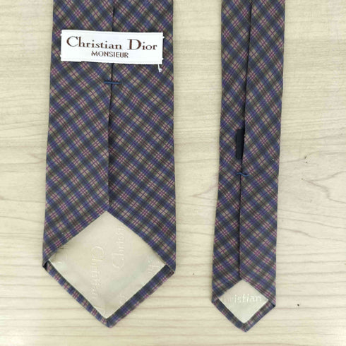 クリスチャンディオール Christian Dior チェック柄ネクタイ メンズ