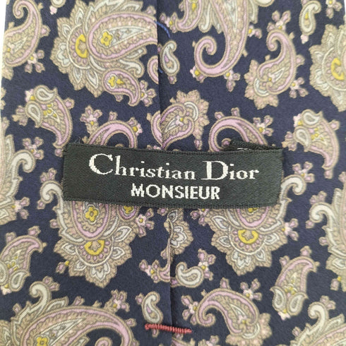 クリスチャンディオール Christian Dior ペイズリー柄シルクネクタイ メンズ