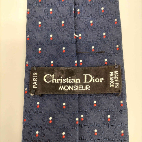 クリスチャンディオール Christian Dior ドット柄ネクタイ メンズ