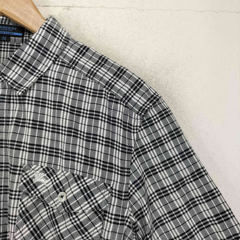 バーバリーブルーレーベル BURBERRY BLUE LABEL チェック レギュラーカラーシャツ レディース import:M