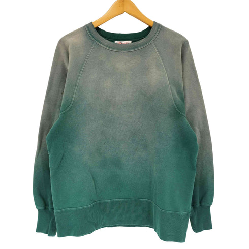グラッドハンド GLADHAND AKOM SWEAT 10.7Oz GUSSET ACTION SLEEVE 10.7オンス ゲスト アクション ダメージ加工 ラグランスリーブスウェット トレーナー メンズ S