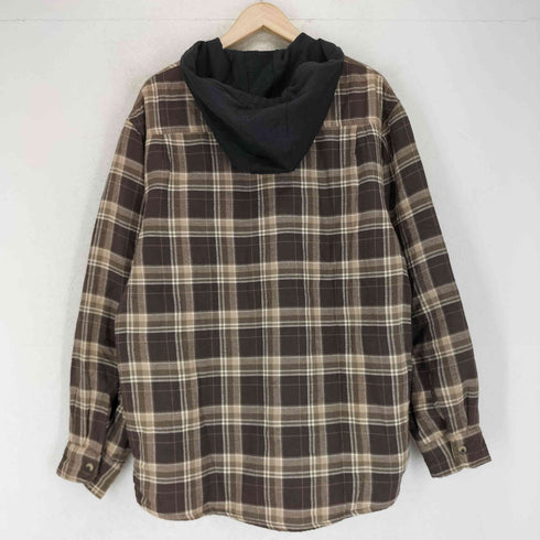 ラングラー Wrangler フード付きチェックネルシャツ メンズ JPN:M