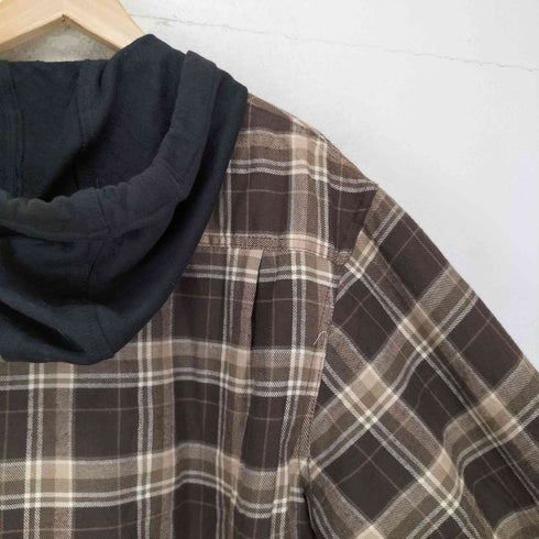 ラングラー Wrangler フード付きチェックネルシャツ メンズ JPN:M