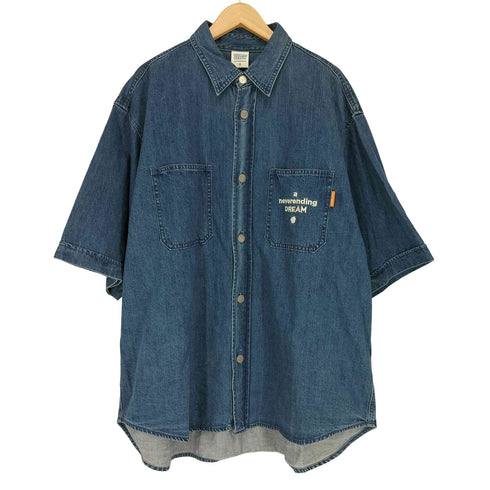 スタジオセブン STUDIO SEVEN ロゴ刺繍 ショートスリーブ デニムシャツ メンズ JPN:XL